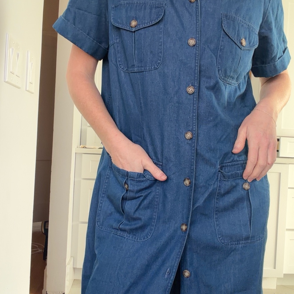 Denim Talbots Maxi button up Dress - Picture 7 of 8